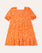 Orange Cheetah Print Fit and Flare woven top For GIRLS - ENGINE