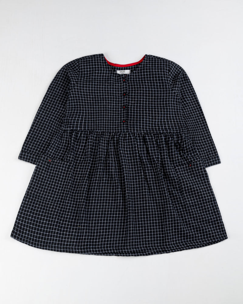 Junior Girl Black Color Dress Woven Top - Engine - Buy Now