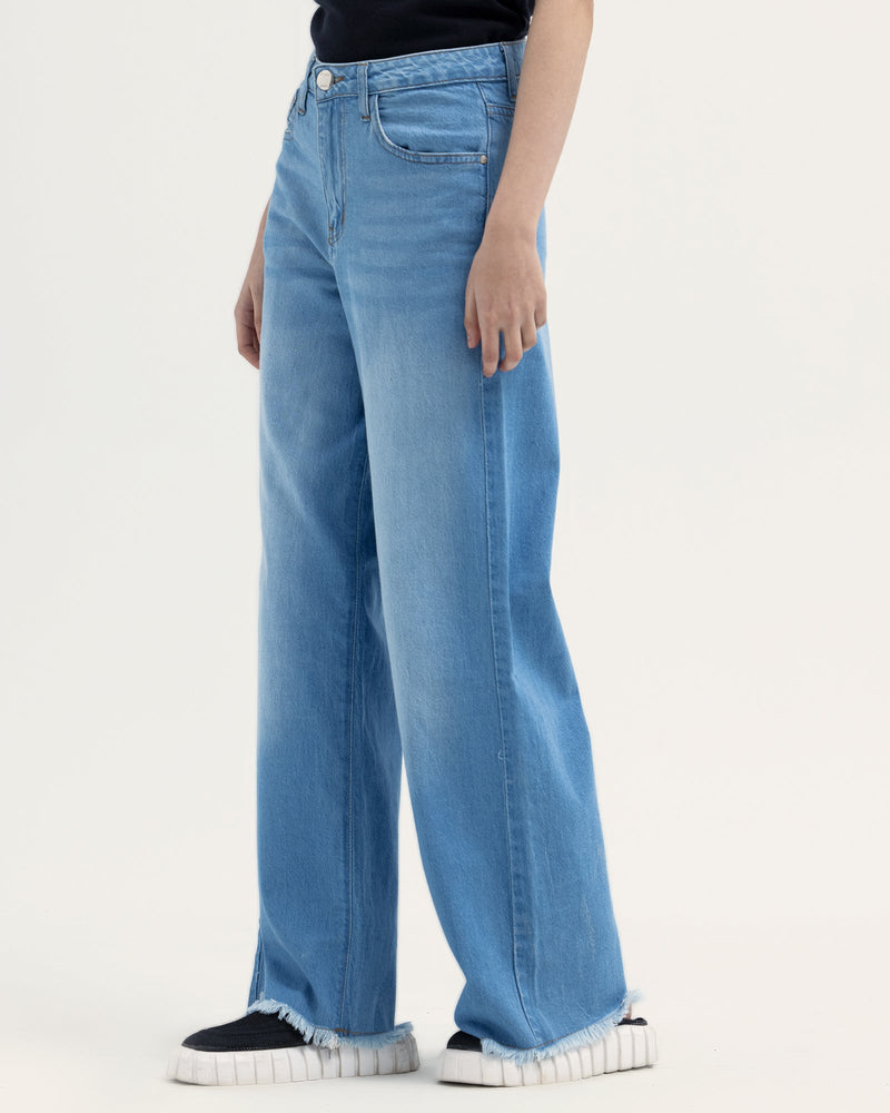 Women Light Blue Color Flared Denim - Engine - Buy Now