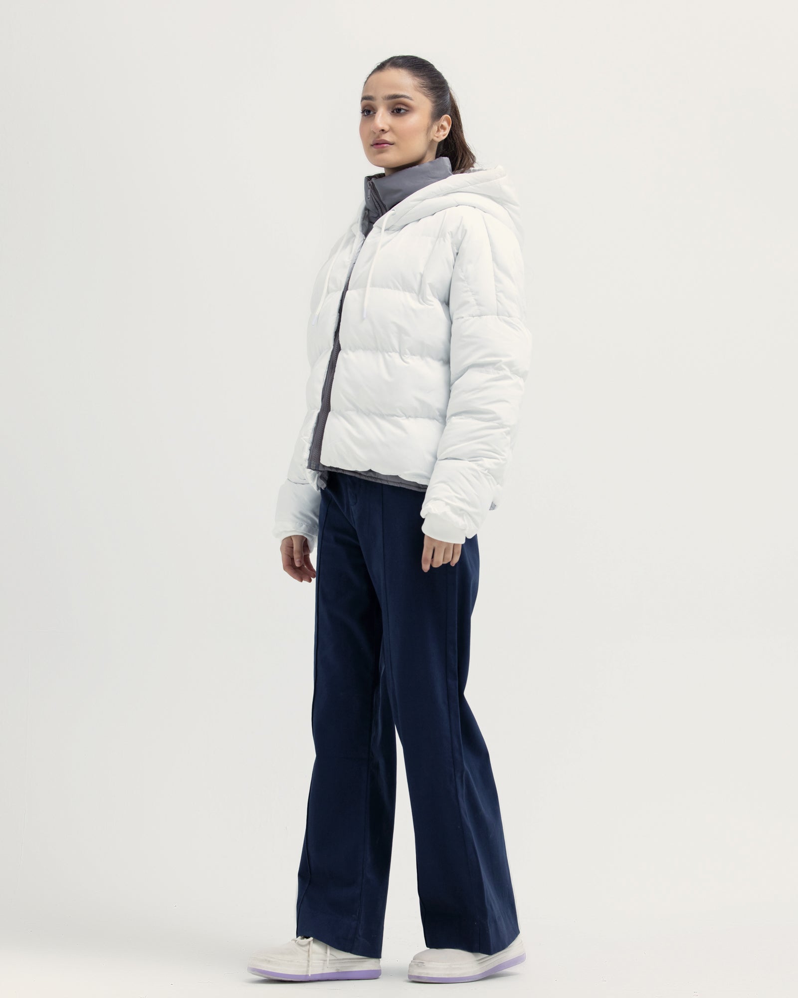 Heartstopper Corinna Pink Quilted Puffer Parachute Jacket | LJB