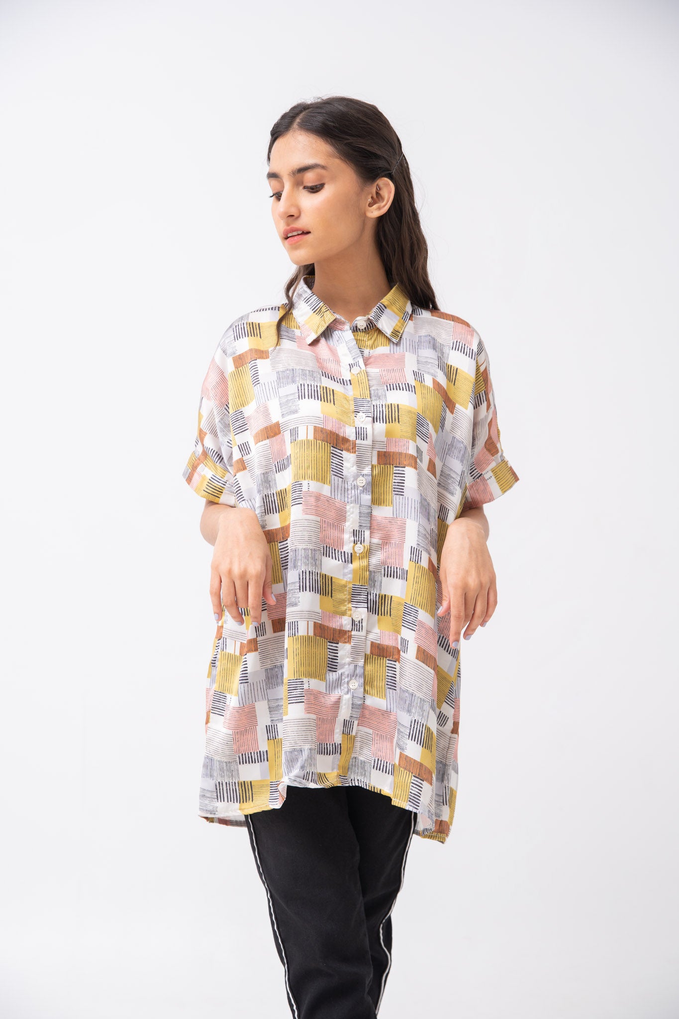 Button-Down Half Sleeves Shirt For WOMEN - ENGINE