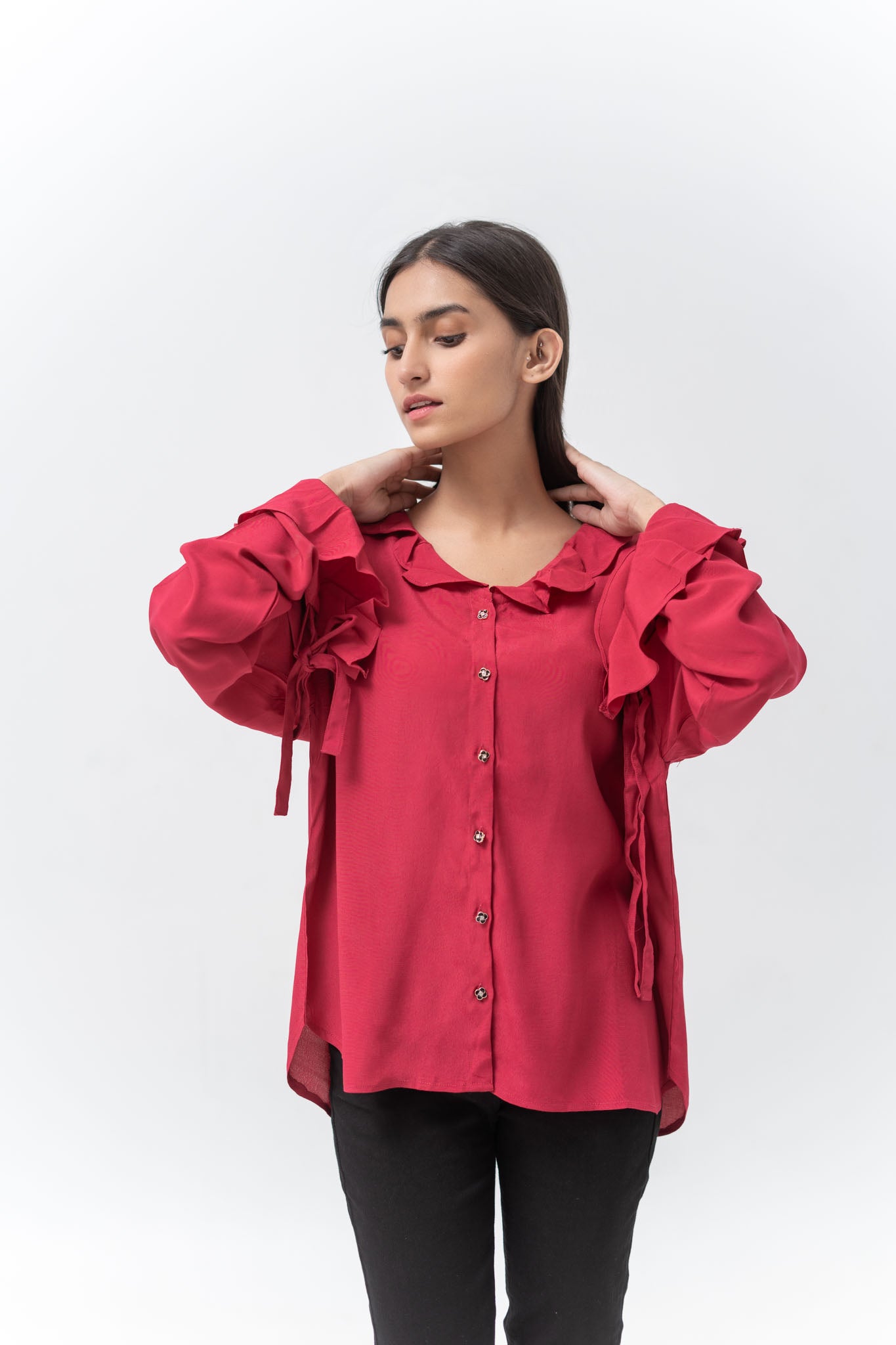 Woven Button-Down Top For WOMEN - ENGINE