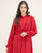 Women Red Long Dress For WOMEN TEES - ENGINE