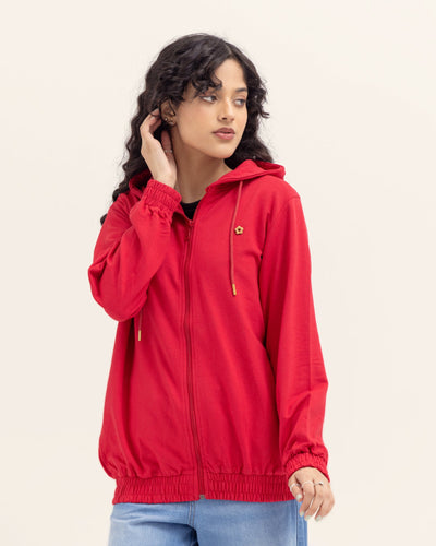 Women Zip Thru Hoodie