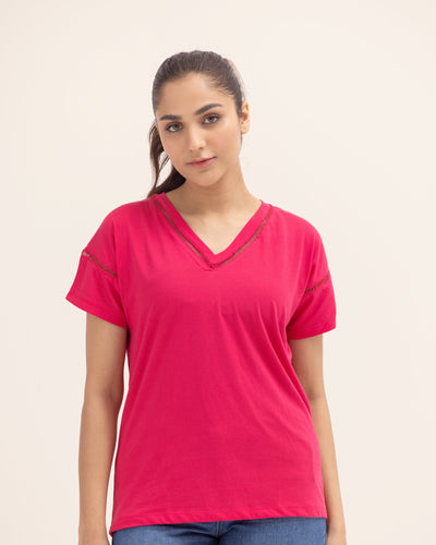 Women V Neck Tee