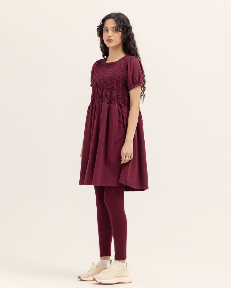 Women Elastic Neck Dress - Engine - Buy Now