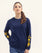 Women Navy Color Terry Fashion Sweat Shirt For WOMEN - ENGINE