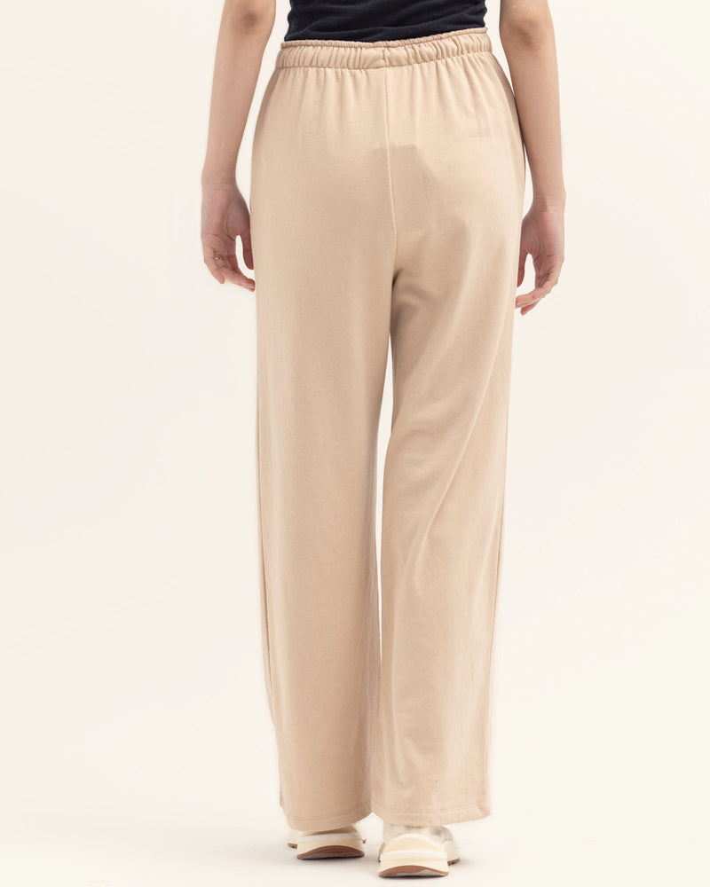 Women Biege Color Flared Trouser - Engine - Buy Now