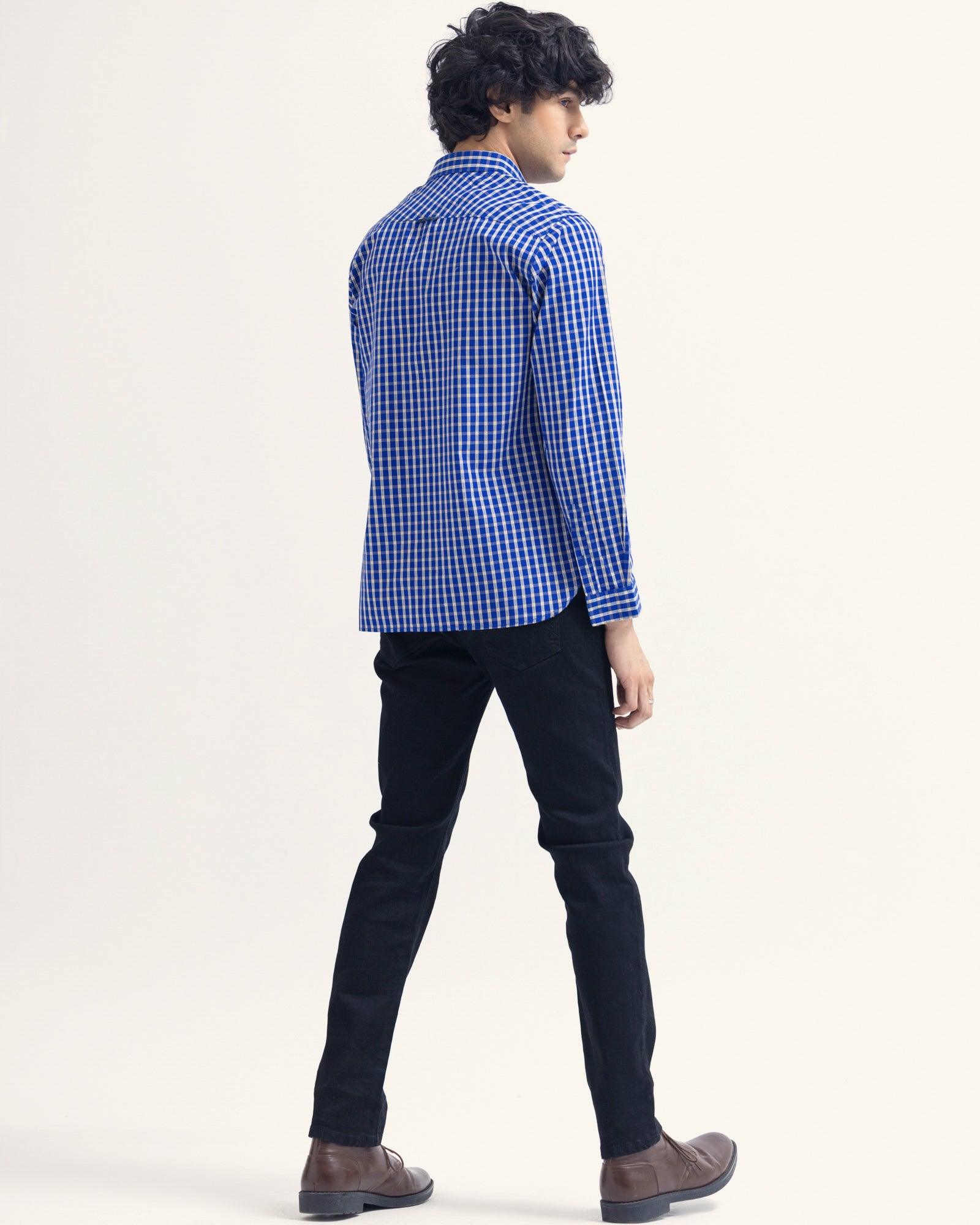 Men Button Down Checked Shirt For MEN - ENGINE