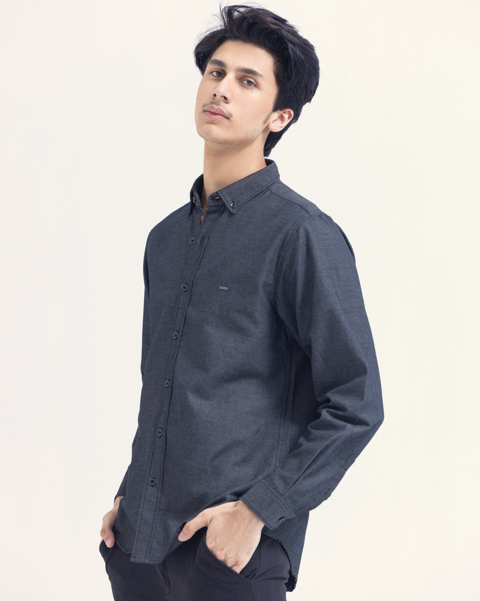 Solid Button Up For MEN - ENGINE