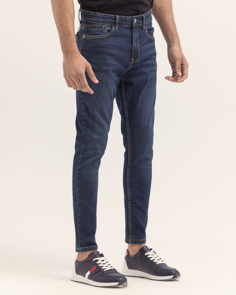Men Dark Blue Color Carrot Fit Denim - Engine - Buy Now