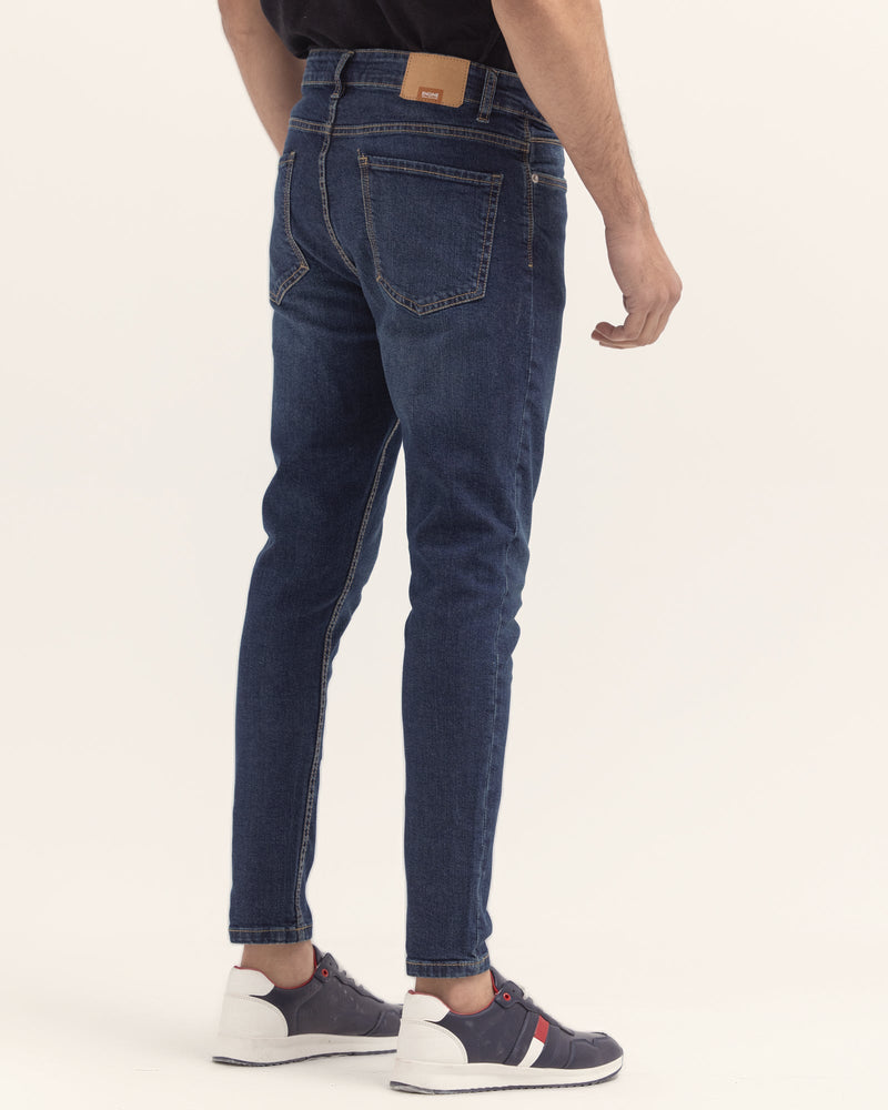 Men Dark Blue Color Carrot Fit Denim - Engine - Buy Now