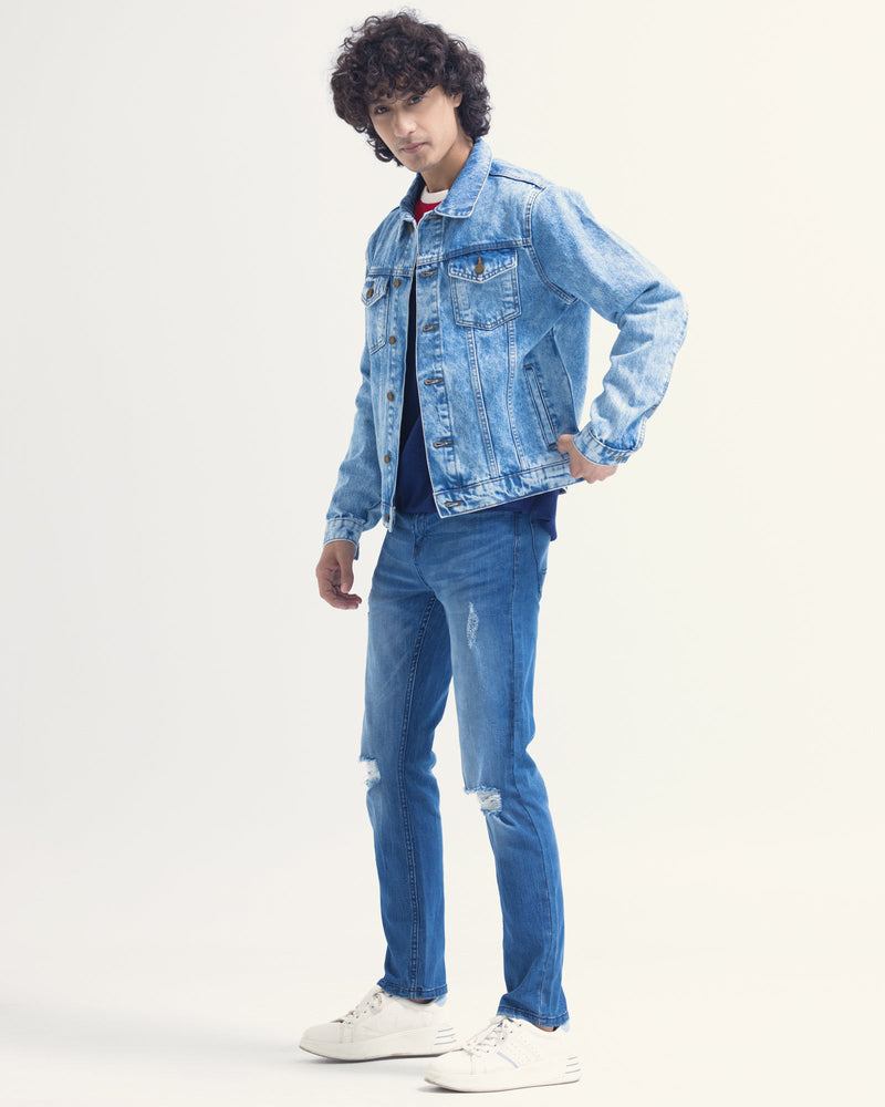 Men Denim Jacket - Engine - Buy Now