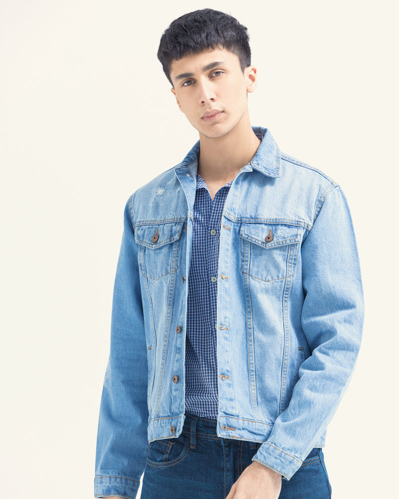 Men Denim Jacket - Engine - Buy Now