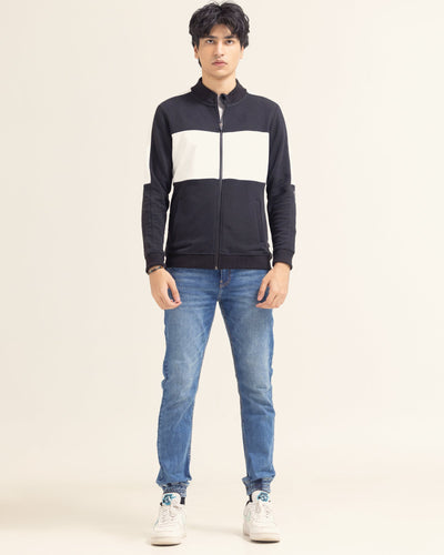 Men Mock Neck Zipper Upper