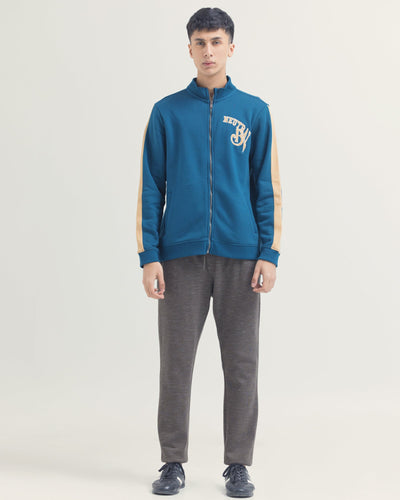 Men Mock Neck Zipper Upper