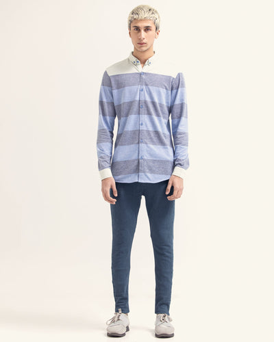 Men Striped Button Down