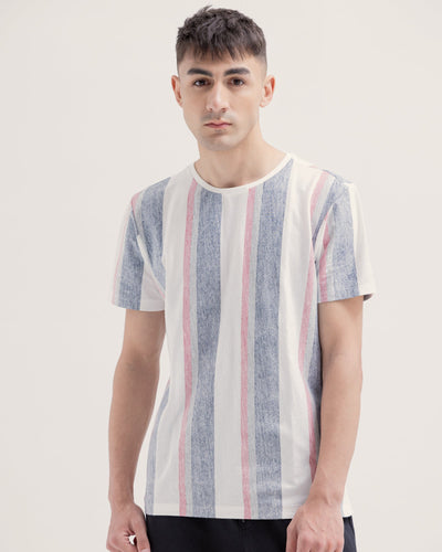 Men Yarn Dyed T Shirt