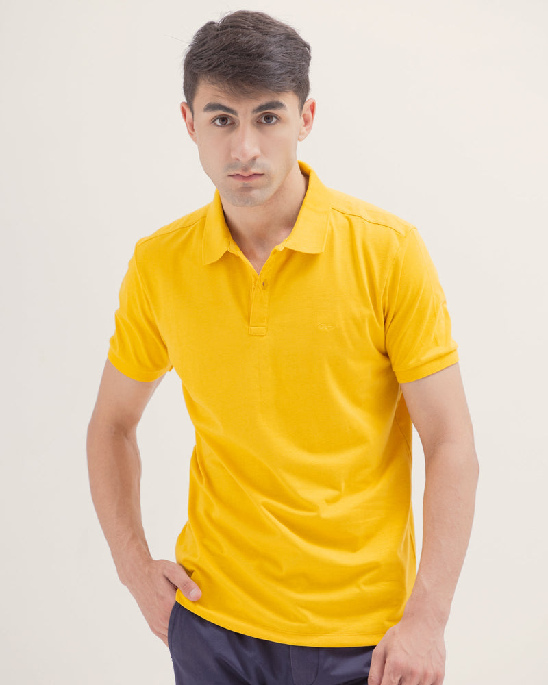 Men Solid Polo Tee - Engine - Buy Now