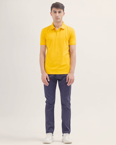 Men Solid Polo Tee