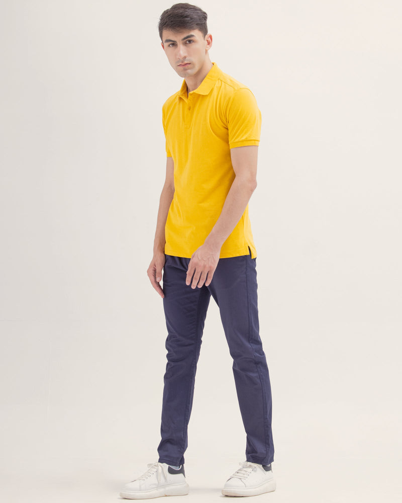 Men Solid Polo Tee - Engine - Buy Now