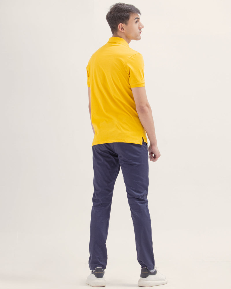 Men Solid Polo Tee - Engine - Buy Now