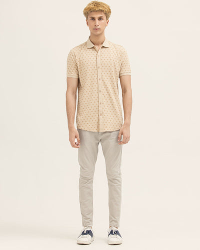 Men Printed Button Down