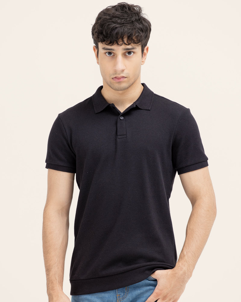 Men Solid Polo Tee - Engine - Buy Now