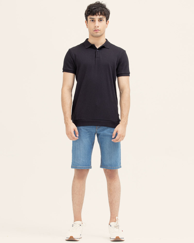 Men Solid Polo Tee - Engine - Buy Now