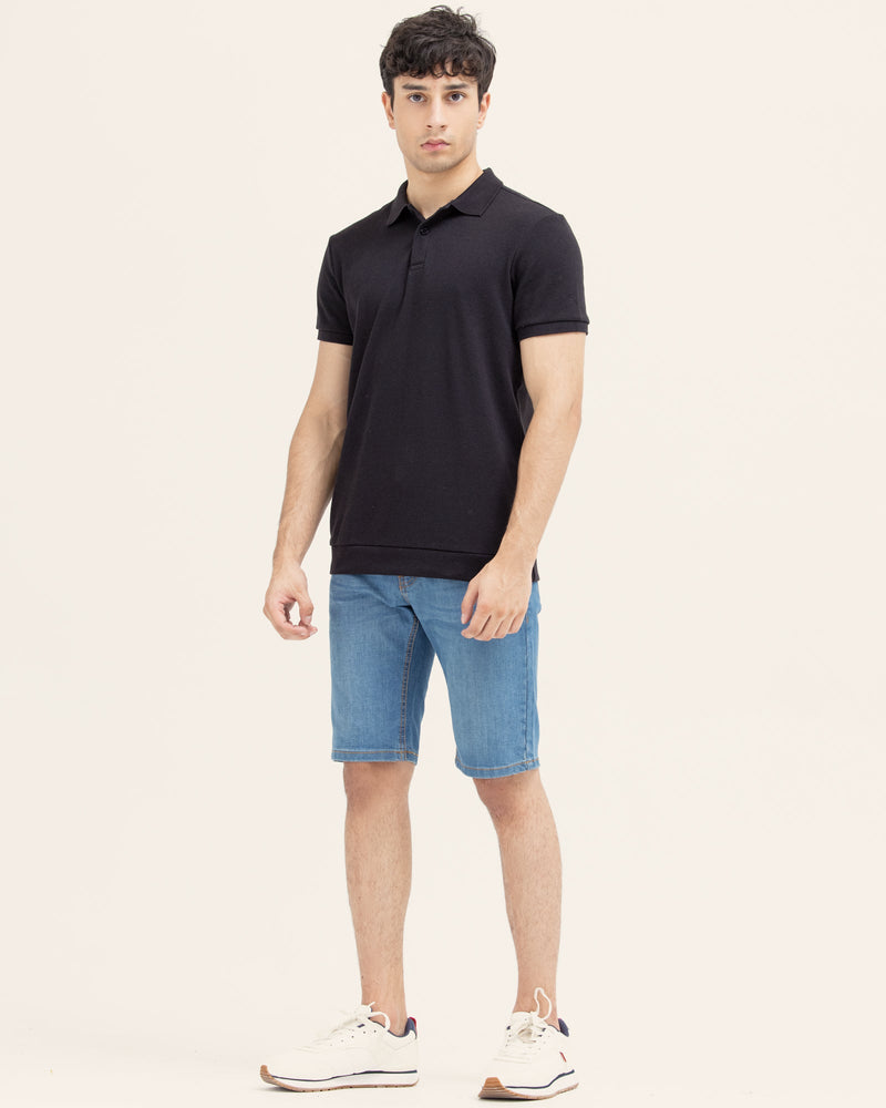 Men Solid Polo Tee - Engine - Buy Now