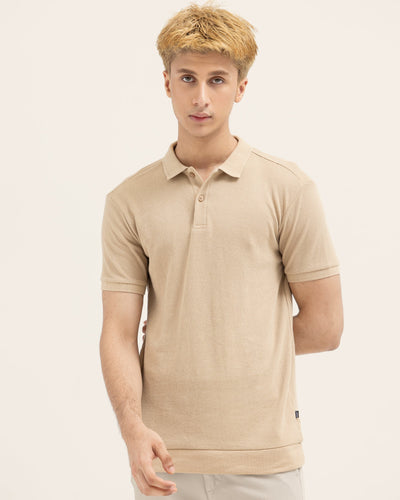 Men Solid Polo Tee
