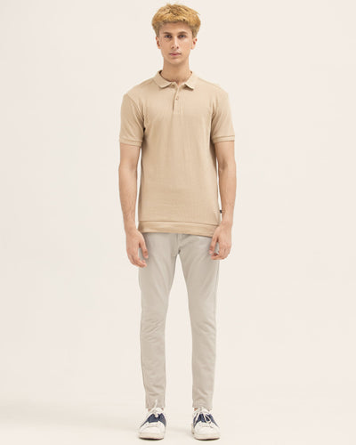 Men Solid Polo Tee