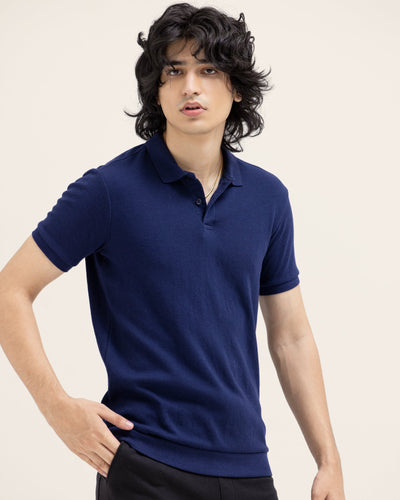 Men Solid Polo Tee