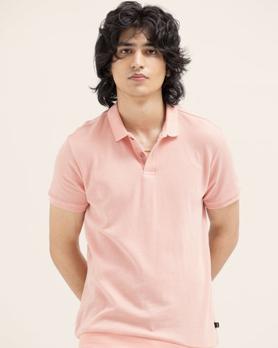 Men Solid Polo Tee