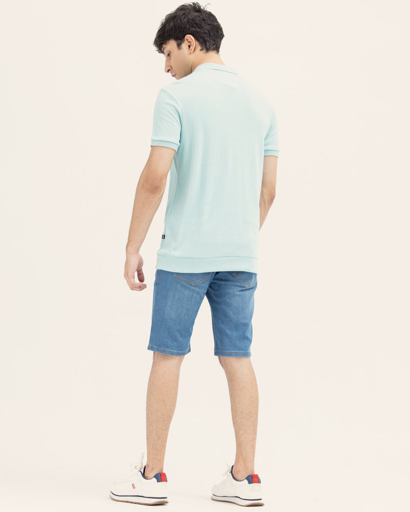 Men Solid Polo Tee - Engine - Buy Now