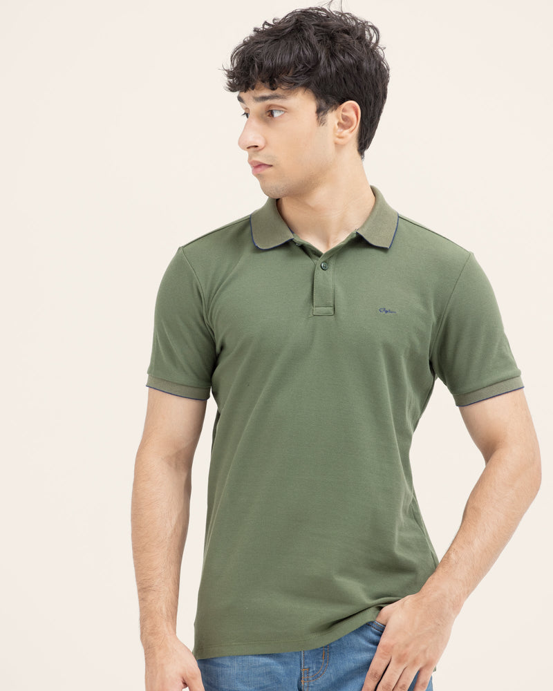 Men Solid Polo - Engine - Buy Now
