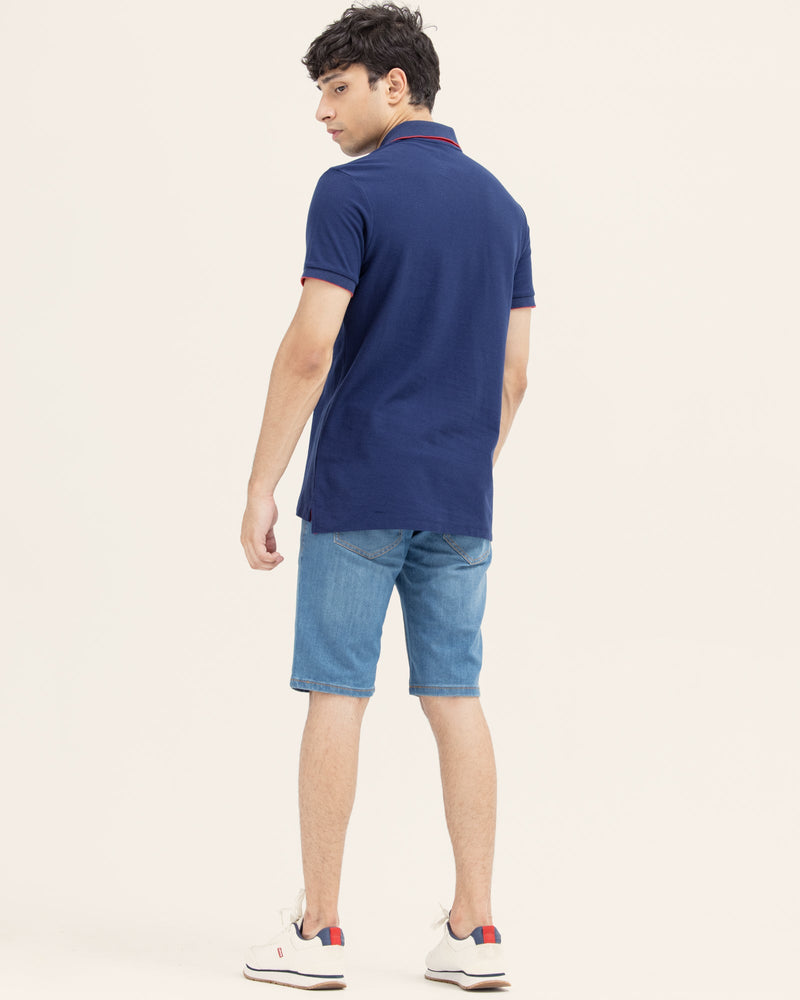 Men Solid Polo Tee - Engine - Buy Now