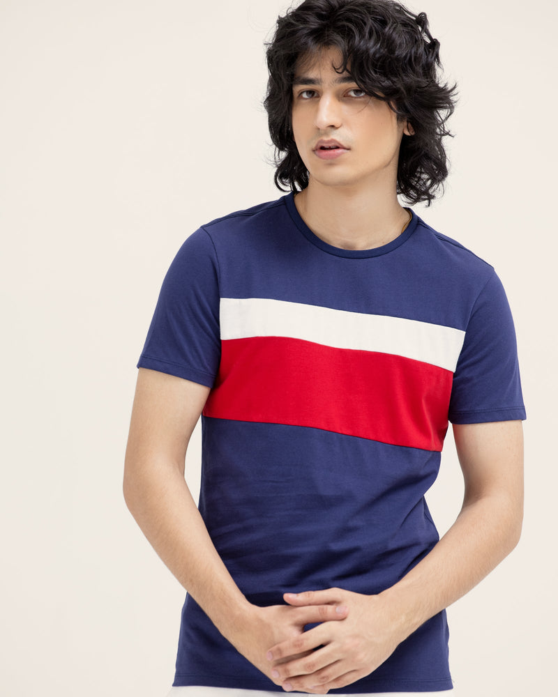 Men Color Block T Shirt - Engine - Buy Now