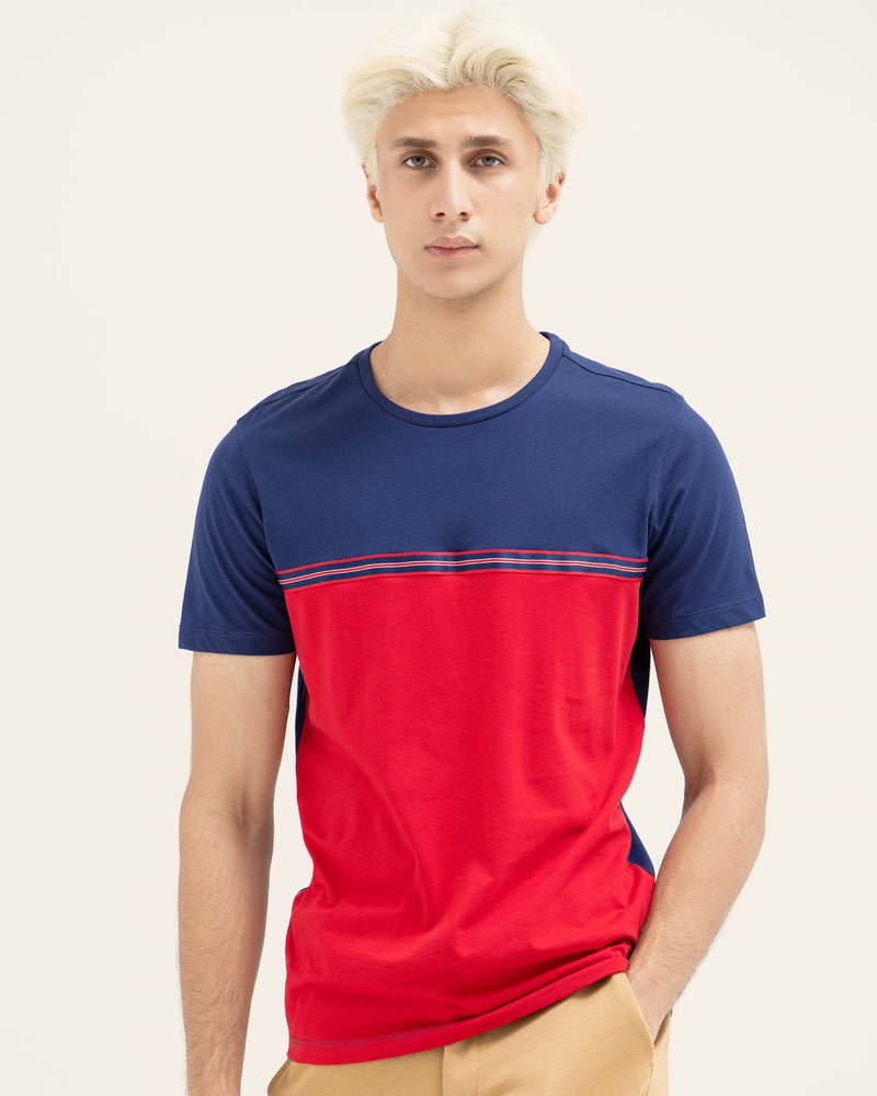 Men Color Block T Shirt - Engine - Buy Now