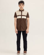 Men Color Block Button Down - Engine - Buy Now