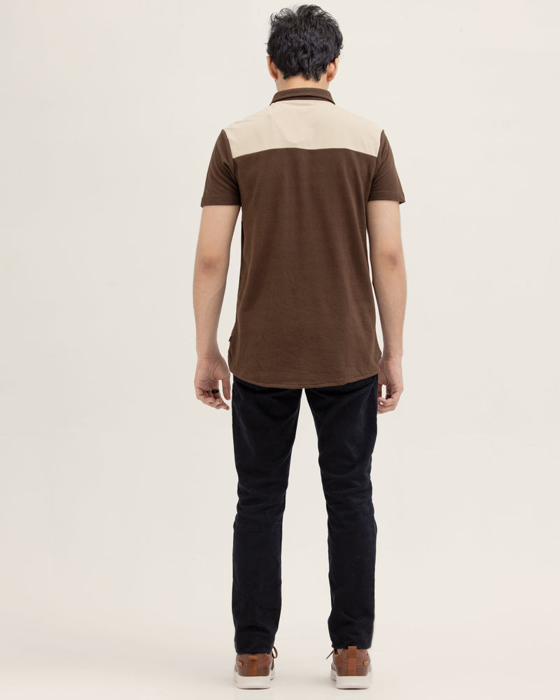 Men Color Block Button Down - Engine - Buy Now