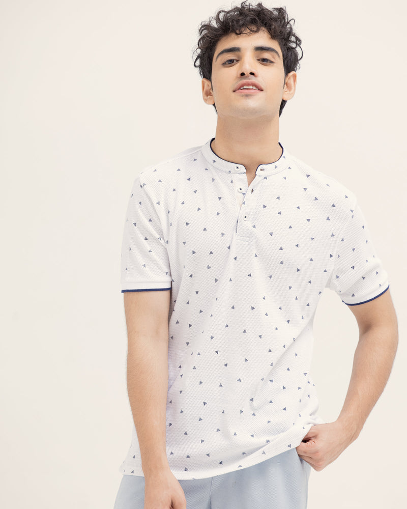 Men Printed Polo Tee - Engine - Buy Now