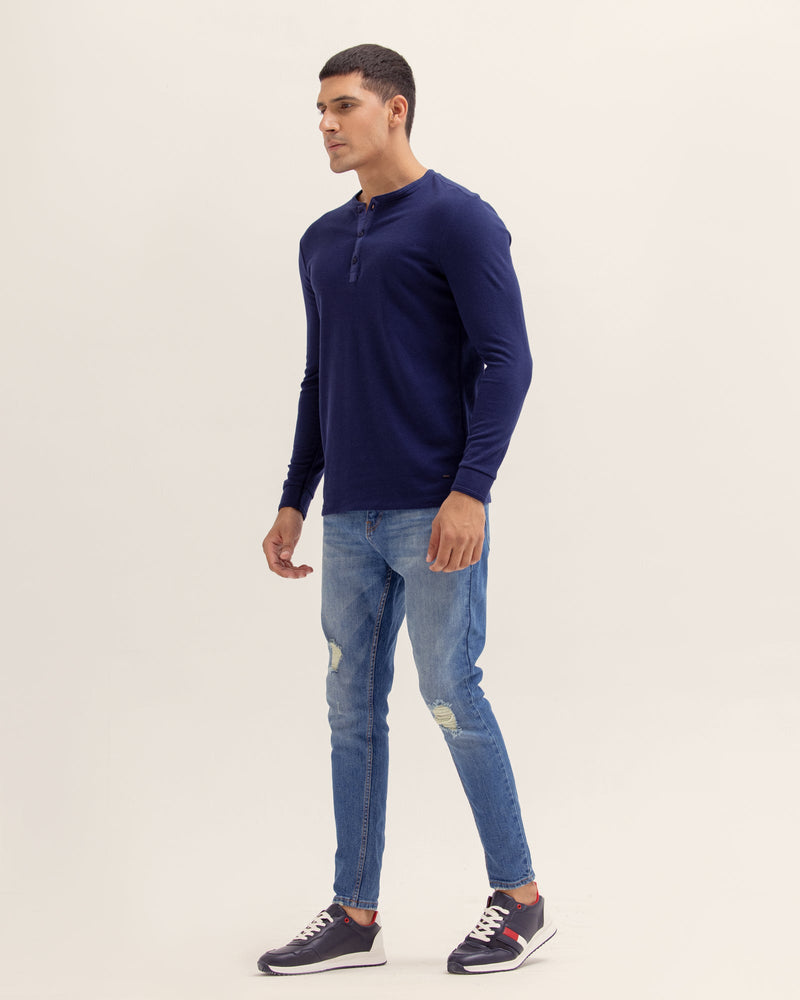 Men Basic Long Sleeves Henley - Engine - Buy Now