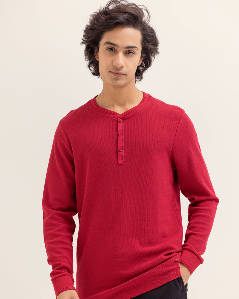 Men Basic Long Sleeves Henley - Engine - Buy Now