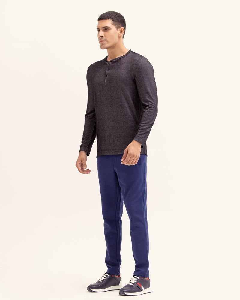 Men Basic Sleeved Henley - Engine - Buy Now