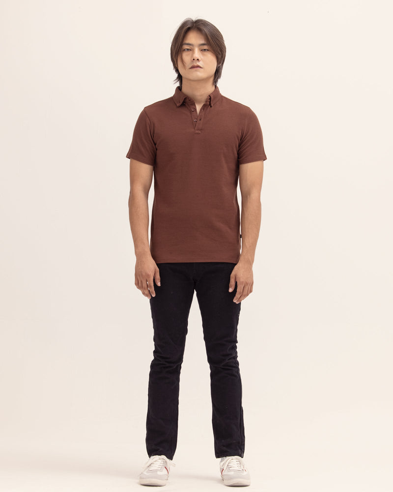 Men Solid Polo Tee - Engine - Buy Now