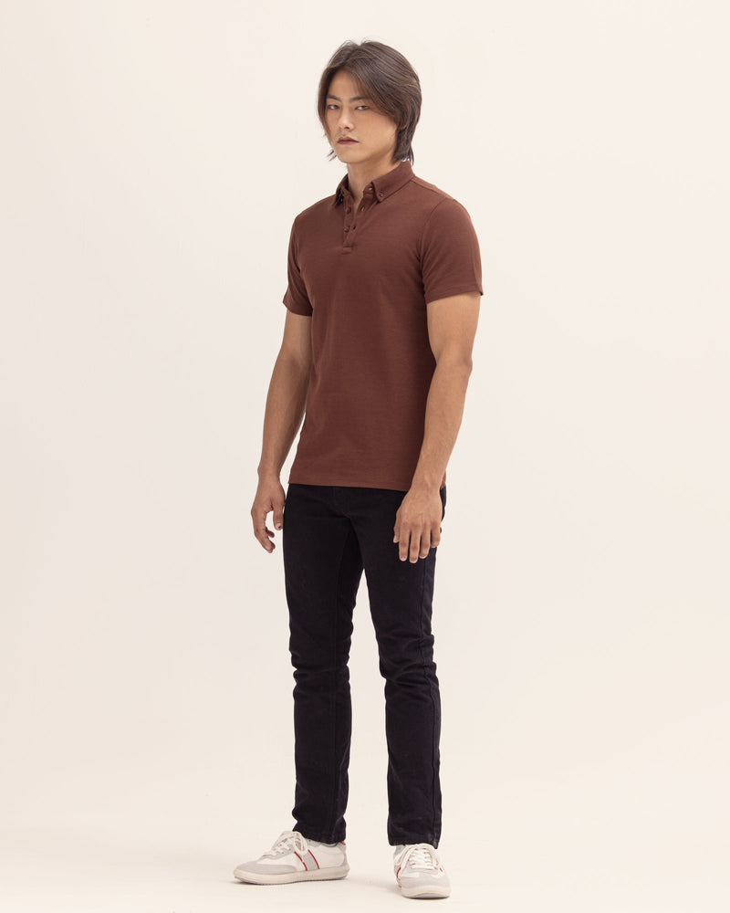 Men Solid Polo Tee - Engine - Buy Now