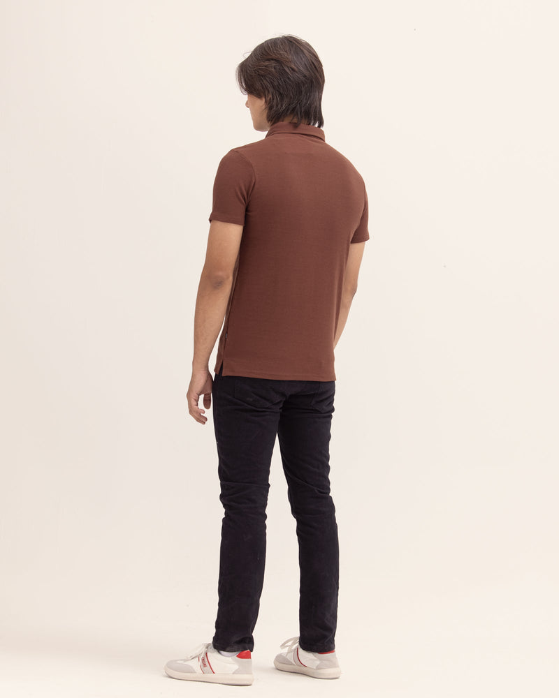 Men Solid Polo Tee - Engine - Buy Now