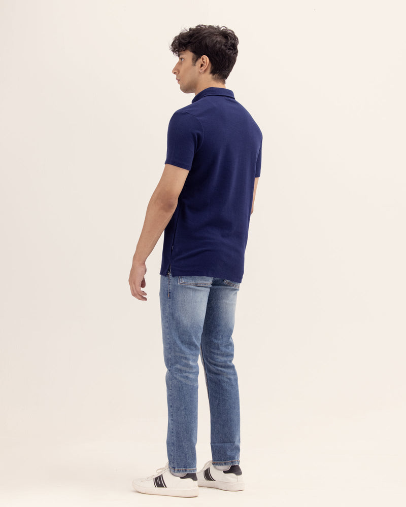 Men Solid Polo Tee - Engine - Buy Now