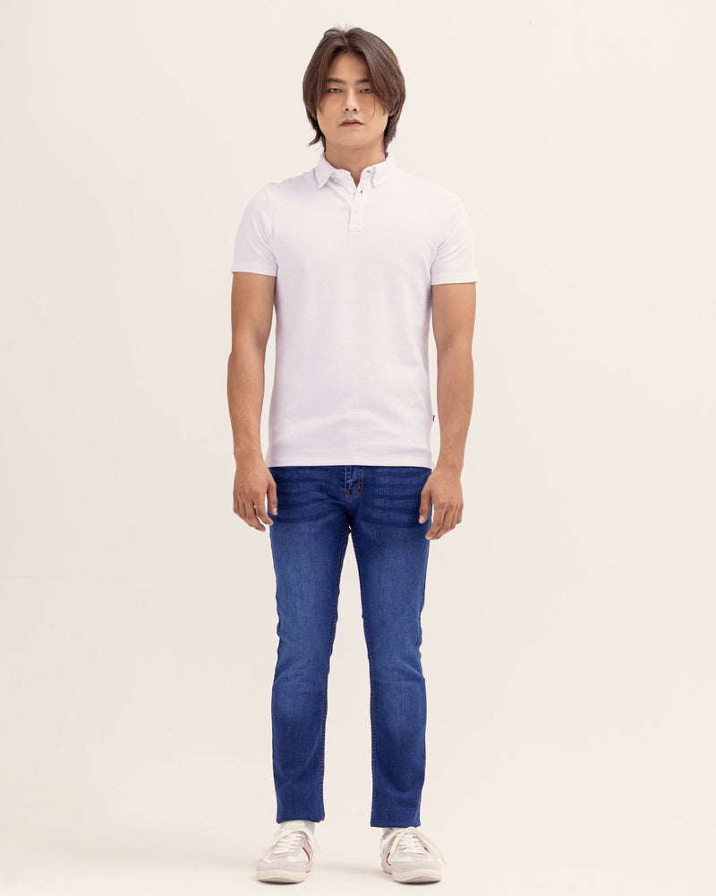 Men Solid Polo Tee - Engine - Buy Now